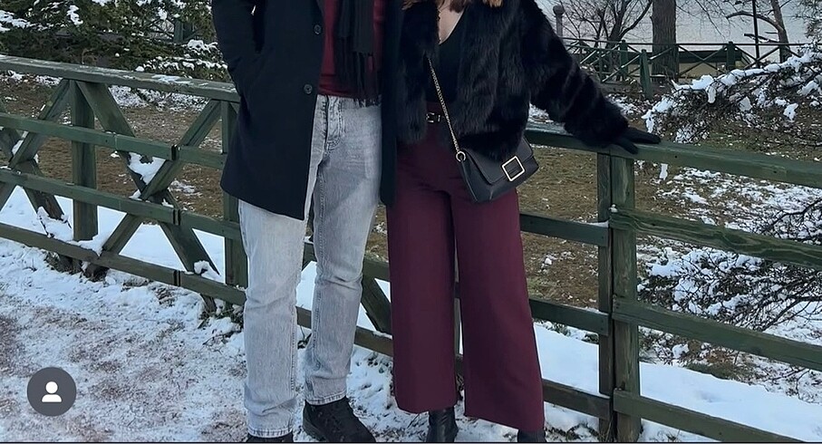 xs Beden bordo Renk Zara yeni sezon culotte bordo pantolon
