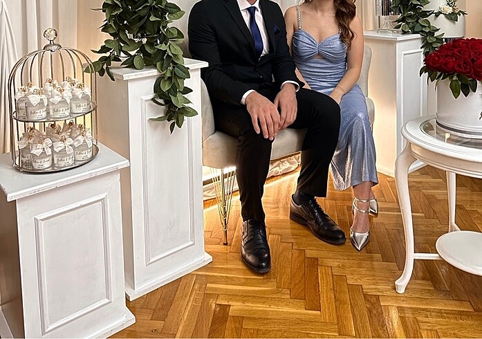s Beden mavi Renk Nişan & İsteme Elbisesi