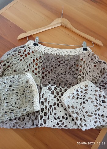 Dantel Detaylı Bohem Kadın Örgü Kazak - Görsel 5