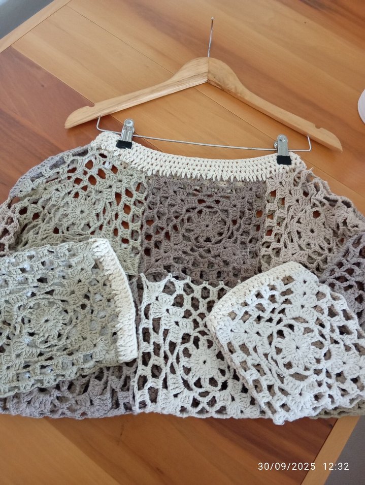 Dantel Detaylı Bohem Kadın Örgü Kazak - Görsel 5