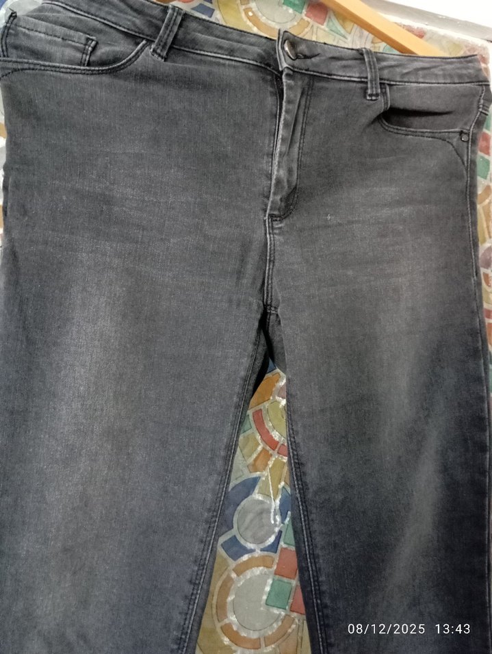 Gri  Kadın Kot Pantolon - Görsel 3