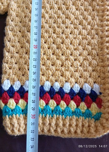 Renkli Nakışlı Bohem Örgü çocukHırkası - Görsel 6