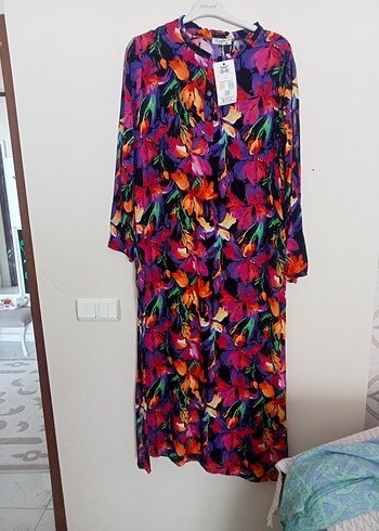 46 Beden çeşitli Renk Renkli Uzun Bohem Kadın Elbise sıfır xl ve XXL mevcut