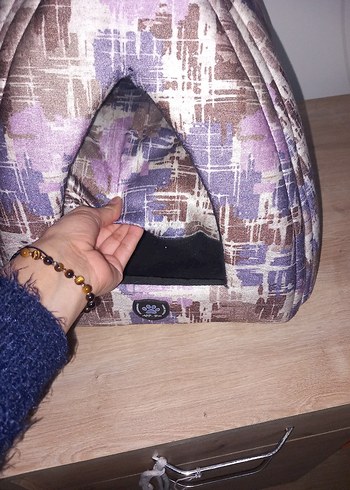 Mor Desenli Kedi Evi - Görsel 2