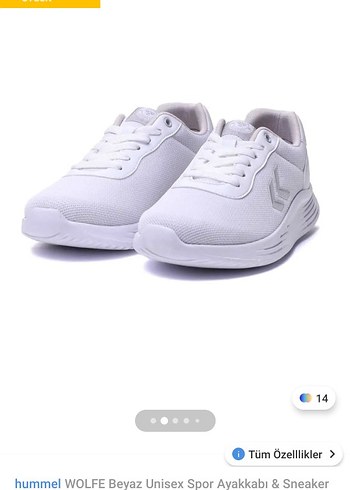 Hummel Wolfe Beyaz Unisex Spor Ayakkabi