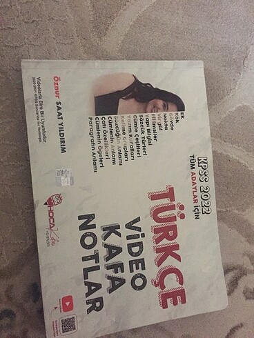 Türkçe video ders notu