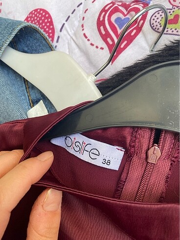 Yanlardan Bağlamalı Bordo Abiye - Görsel 6