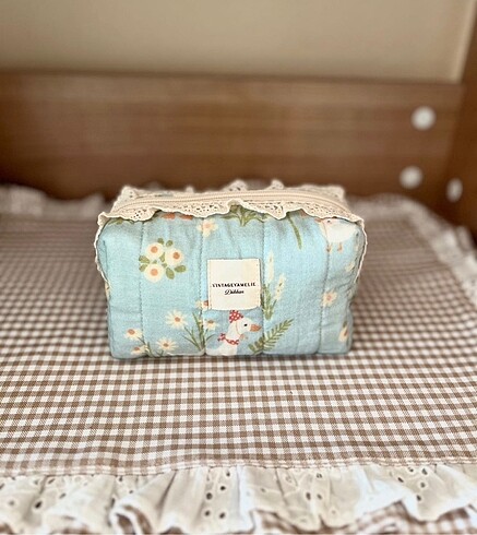 Tasarımcı Vintageyamelie makyaj çantası