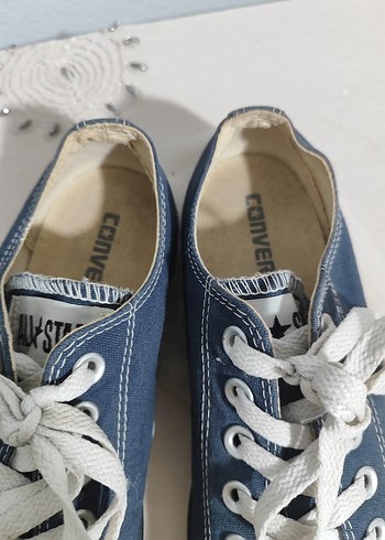 39 Beden mavi Renk Kadın Lacivert Denim Bağcıklı Spor Ayakkabı