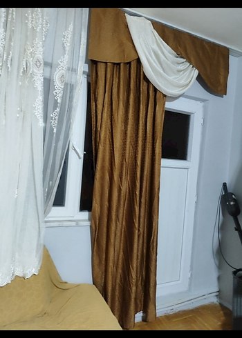 Nakışlı Bej Fon Perde - Görsel 8