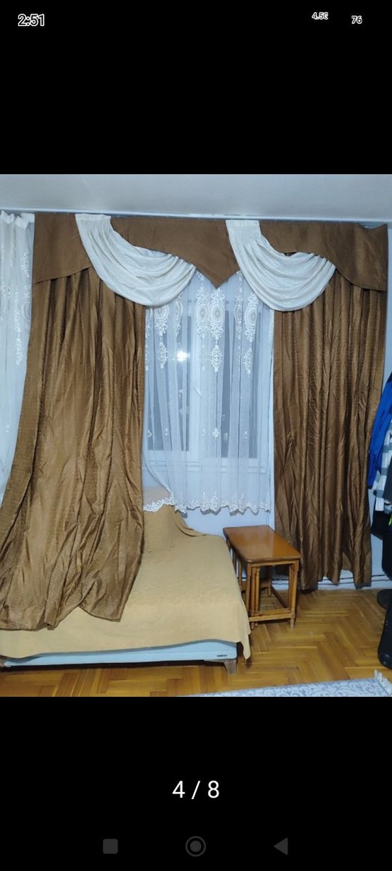 Nakışlı Bej Fon Perde - Görsel 3