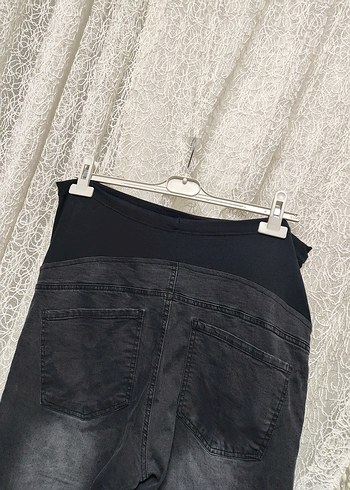 Gri Denim Hamile Pantolonu, Kemerli, Rahat Kesim - Görsel 6