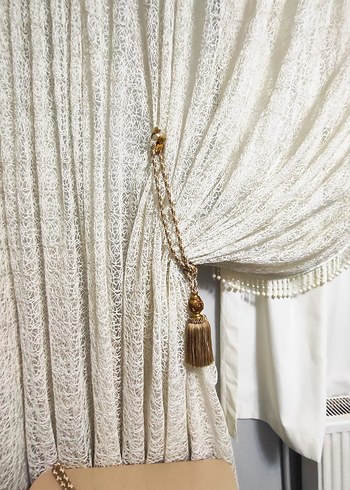 Bej Bohem Nakışlı Perde - Görsel 3