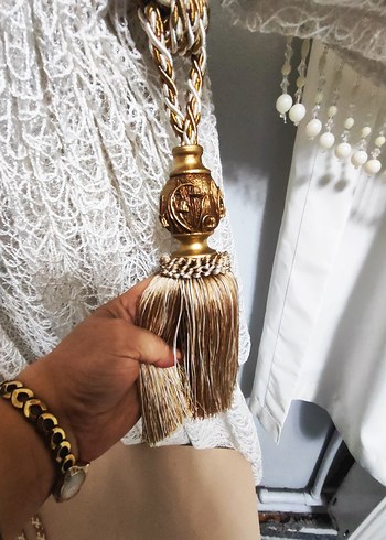 Bej Bohem Nakışlı Perde - Görsel 2