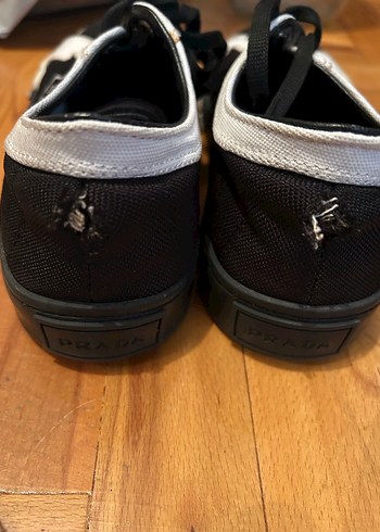 Kadın Siyah-Beyaz Spor Ayakkabı Velcro - Görsel 2