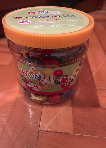 Renkli Ahşap Eğitici Oyuncak İp Boncuk - Görsel 2