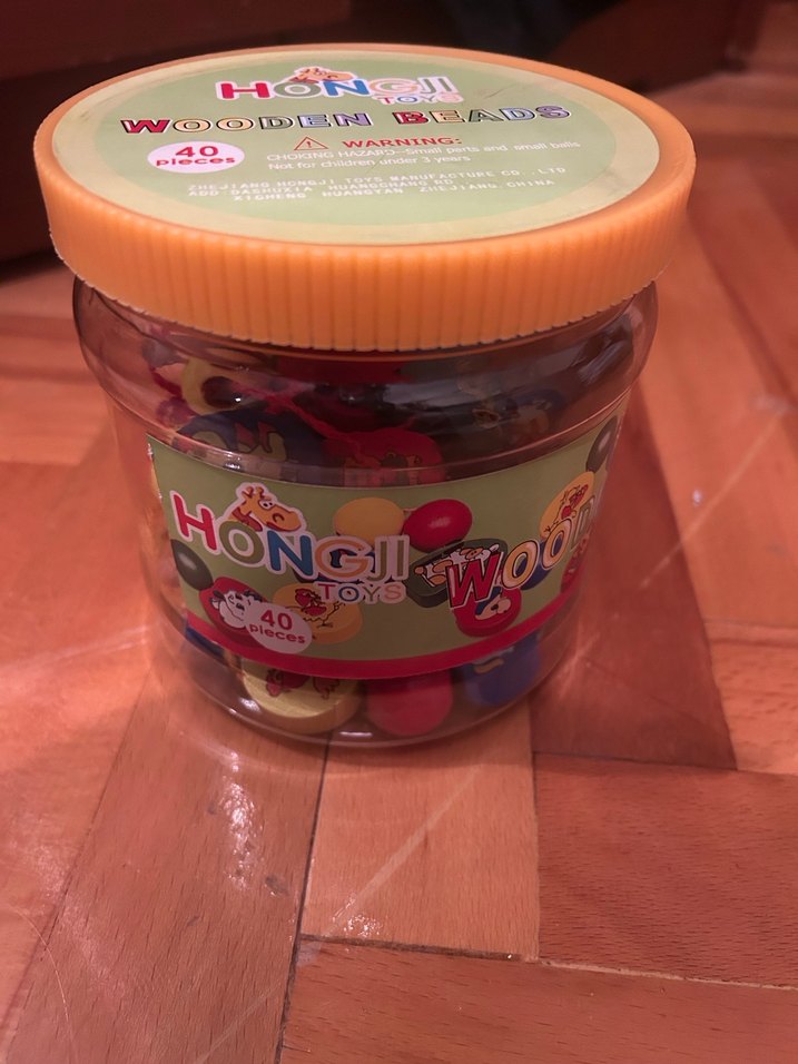 Renkli Ahşap Eğitici Oyuncak İp Boncuk - Görsel 2