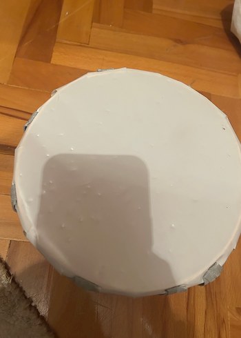 Gri Askılı Beyaz ortası ahşap davul - Görsel 3