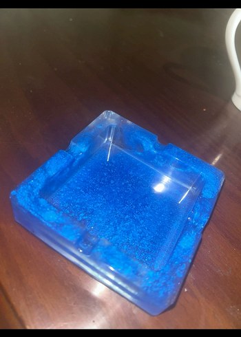 Kare Mor mavi küllük epoksi tasarımlı - Görsel 2