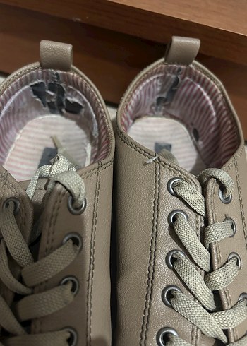 Bej Deri Spor Ayakkabı - Görsel 3