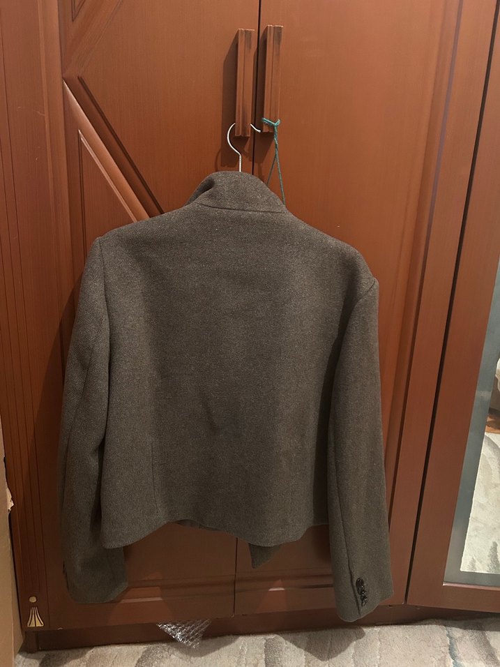 Düğmeli Kahverengi Süet Midi Kadın Ceket - Görsel 3