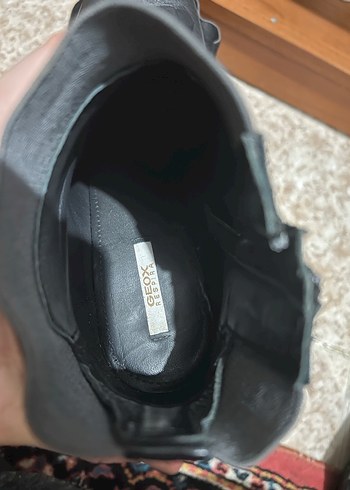 Siyah Deri Kadın Dolgu Topuklu Bot - Görsel 4