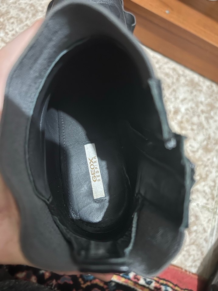 Siyah Deri Kadın Dolgu Topuklu Bot - Görsel 4