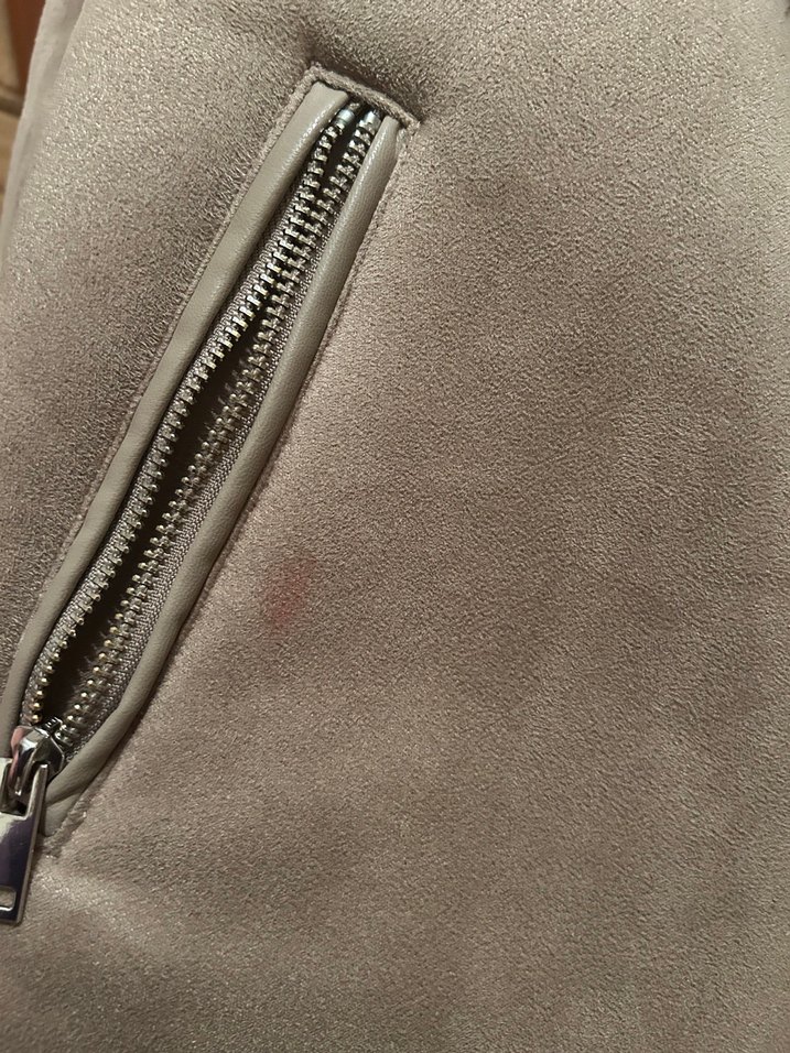 Kürklü Bej Süet Kadın Ceket - Görsel 4