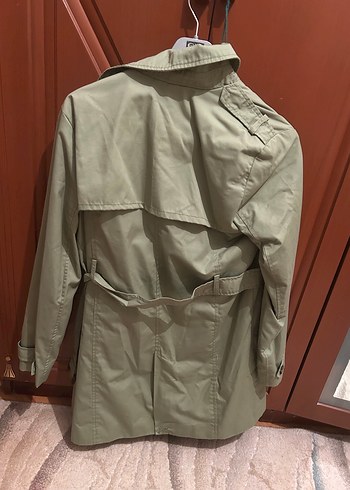 Düğmeli Bej Midi Trençkot - Görsel 3