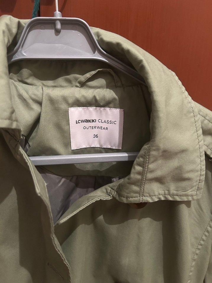 Düğmeli Bej Midi Trençkot - Görsel 2