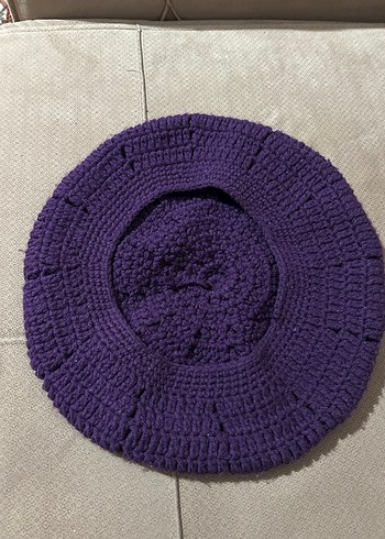 Mor Örgü Kadın Bere - Görsel 2