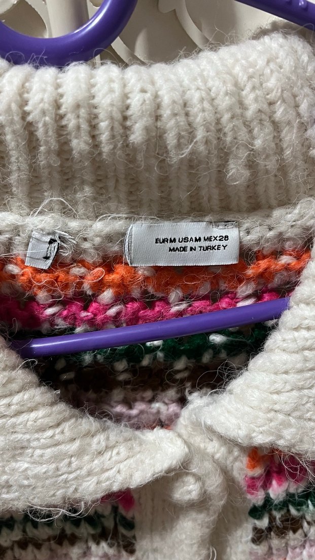 Renkli Bohem Örgü Hırka Zara - Görsel 3