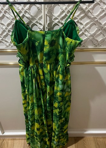 Uçuş uçuş yeşil elbise - Görsel 3