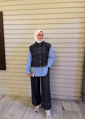Diğer Dugmeli Kadin Denim Pantolon