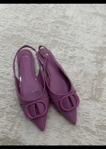 Mor Tokalı Stiletto Kadın Babet