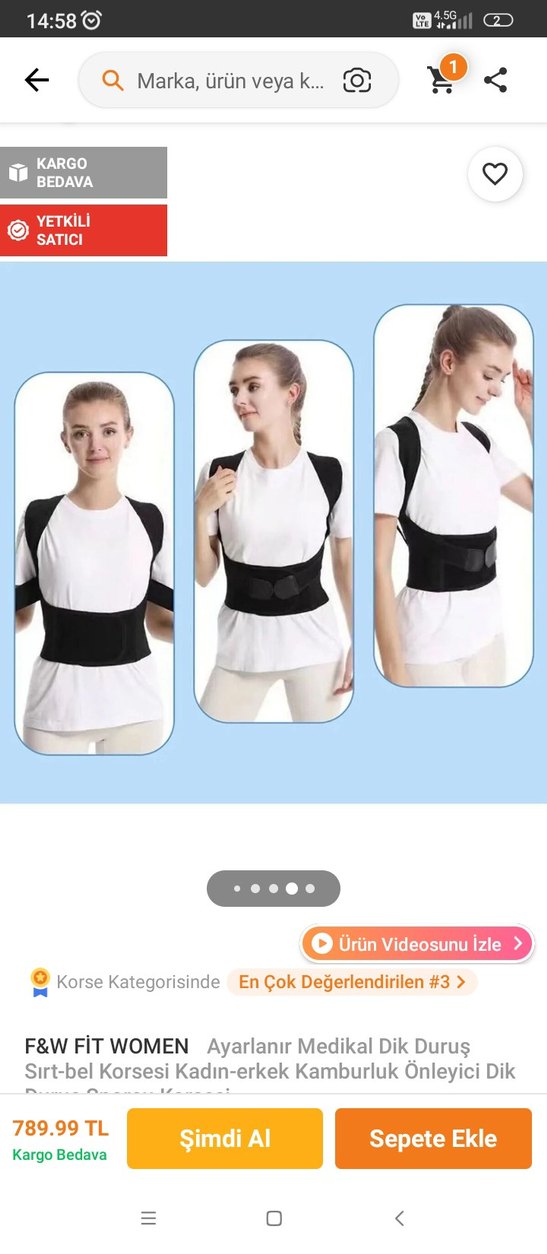 Beyaz Baskılı Normal Boy Göğüs Korsesi - Görsel 5