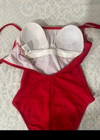 Kırmızı Fermuarlı Kadın Mayo - Görsel 2