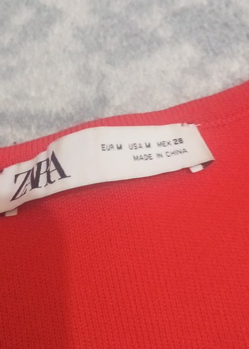 Düğmeli Kısa Kollu Kırmızı Hamile Hırka - Görsel 4