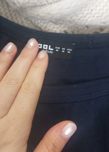 Kızlar için Siyah Kısa Kollu Tişört - Görsel 2