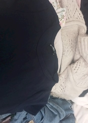 Kızlar için Siyah Kısa Kollu Tişört - Görsel 3