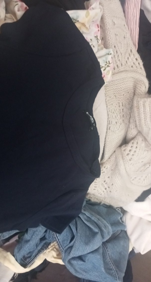 Kızlar için Siyah Kısa Kollu Tişört - Görsel 3