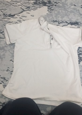 Kızlar için Beyaz Kısa Kollu Polo Tişört - Görsel 11