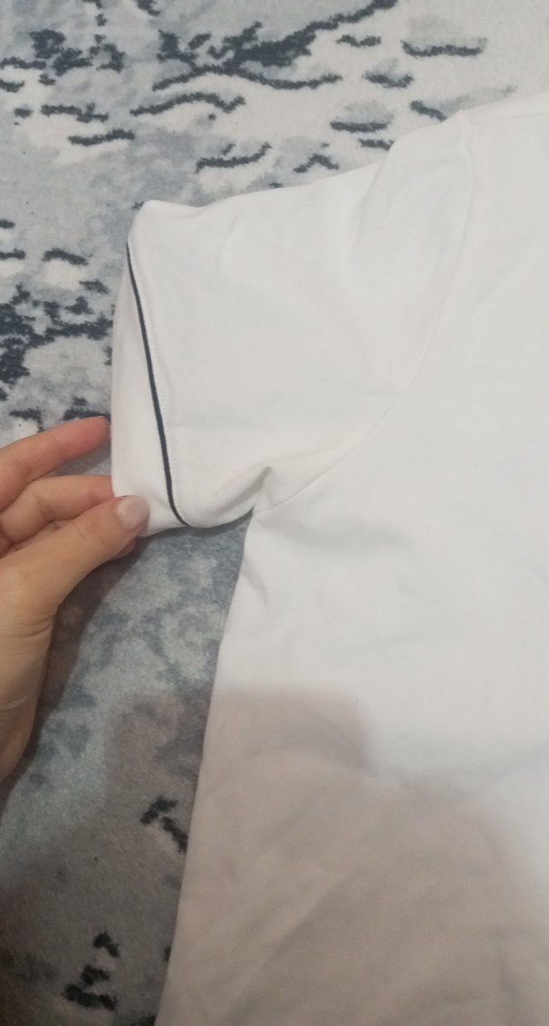 Kızlar için Beyaz Kısa Kollu Polo Tişört - Görsel 2