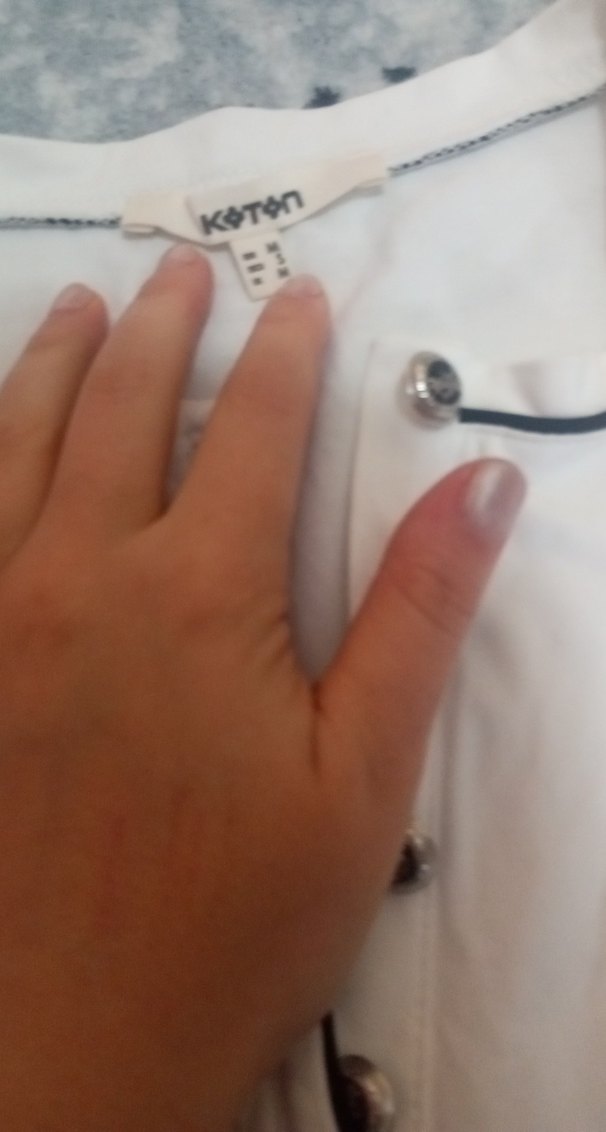 Kızlar için Beyaz Kısa Kollu Polo Tişört - Görsel 5