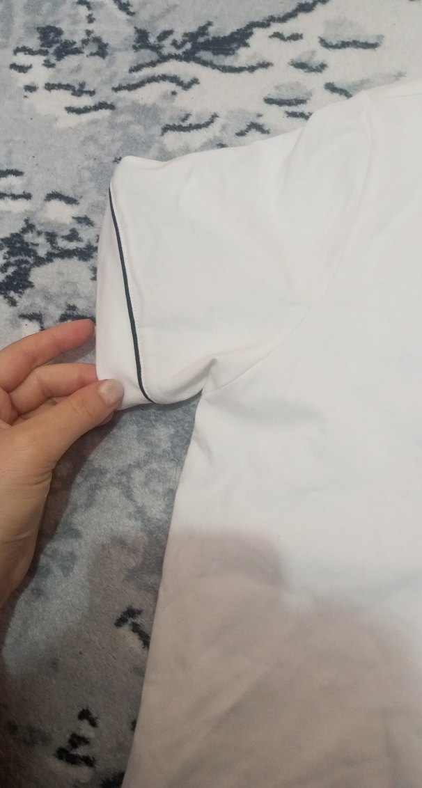 Kızlar için Beyaz Kısa Kollu Polo Tişört - Görsel 3