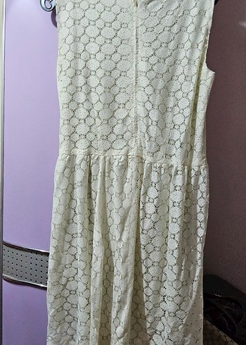 H&M Midi Beyaz Elbise