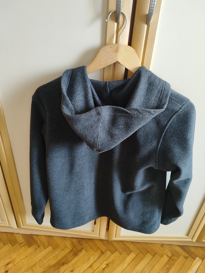 John Wolfksin Gri Fermuarlı Erkek Polar Sweatshirt - Görsel 2