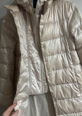 Bej Kadın Kışlık Mont - Görsel 5