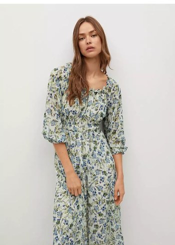 Bohem Renkli Mini Elbise - Görsel 5