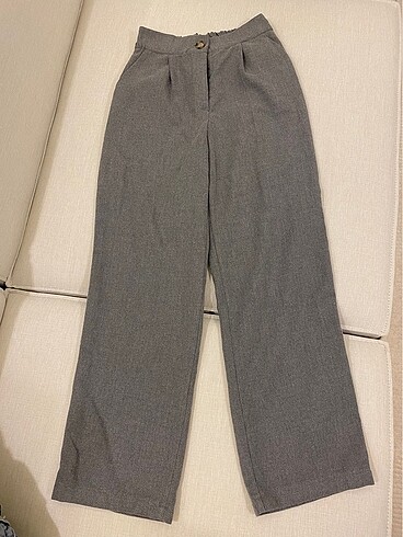 Gri bol paça pantolon